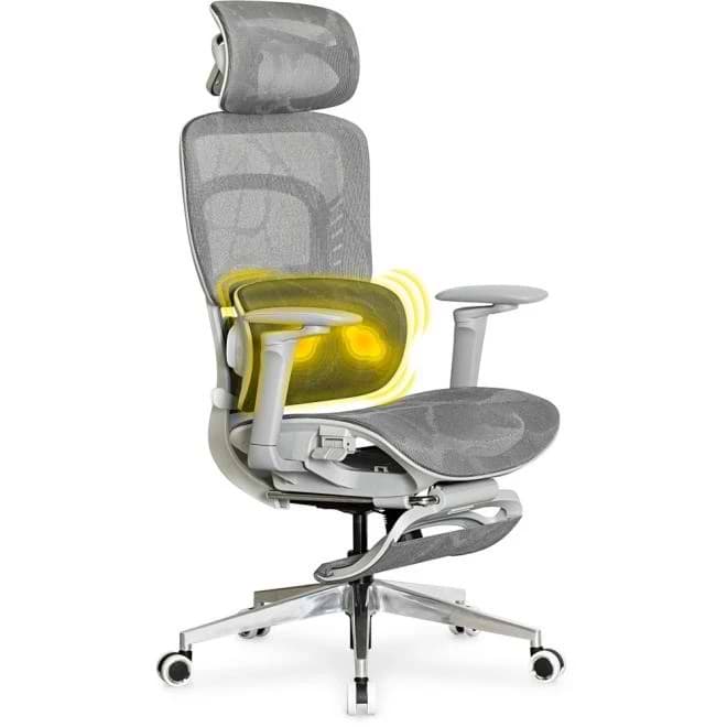 Крісло офісне Mealux M10 Air Massage Grey (HF-M10 M/G)